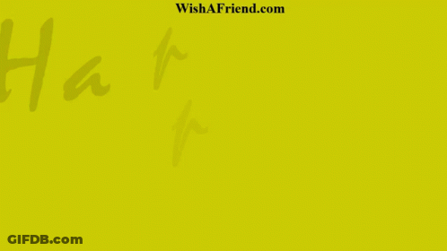 A Yellow Background With The Words Happy 29Th Birthday Written In Black GIF