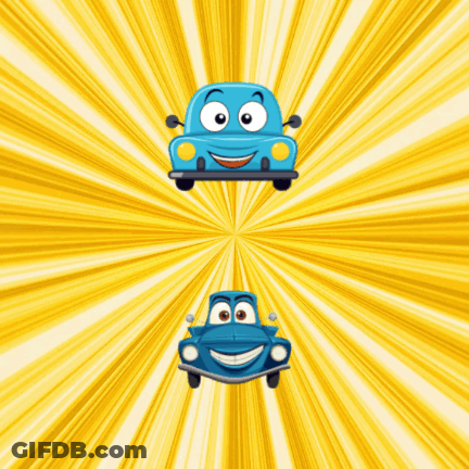A Yellow Background With The Words Happy Fri Written In Black GIF