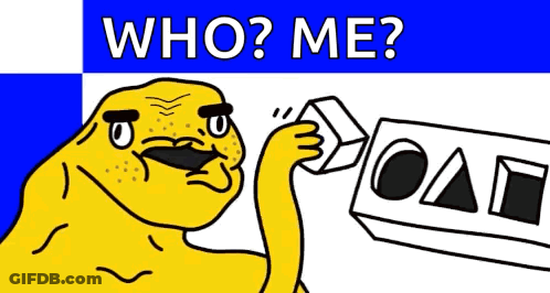 A Yellow Cartoon Character Is Holding A Block With The Letter O On It GIF