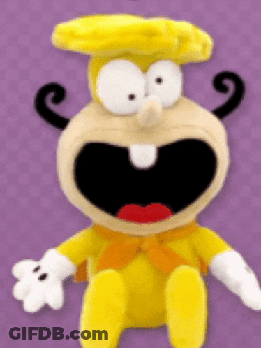 A Yellow Cartoon Character With A Chef Hat On GIF