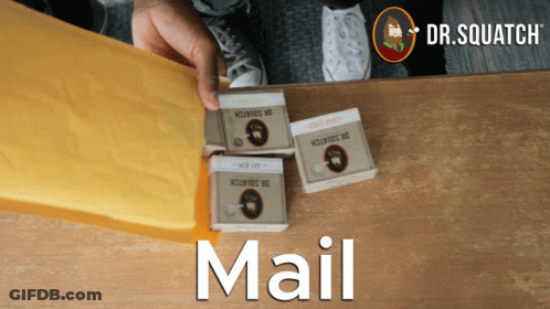 A Yellow Envelope With The Word Mail Written On It GIF