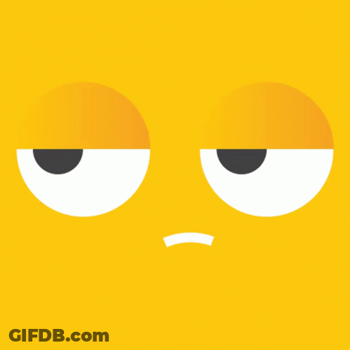 A Yellow Face With A Sad Look On It 'S Face GIF