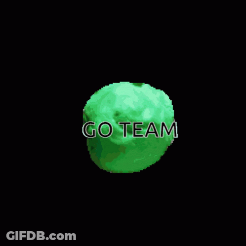 A Yellow Flower With The Word Go Team Written On It GIF