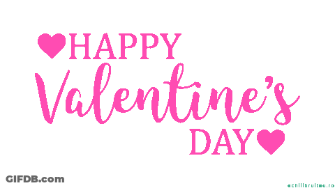A Yellow Happy Valentine 'S Day Sign With A Heart GIF