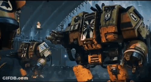 A Yellow Robot With The Number 1 On It GIF