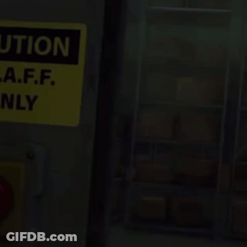 A Yellow Sign That Says " Caution A.f.f. Only " GIF