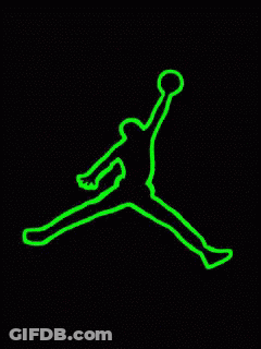 A Yellow Silhouette Of A Basketball Player With A Basketball On A Black Background . GIF