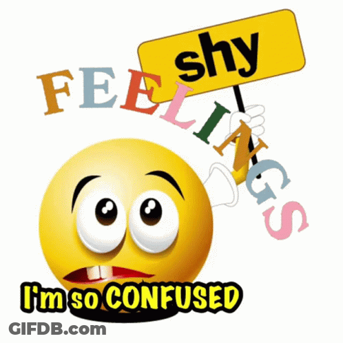 A Yellow Smiley Face Holding A Sign That Says Curious Feelings GIF