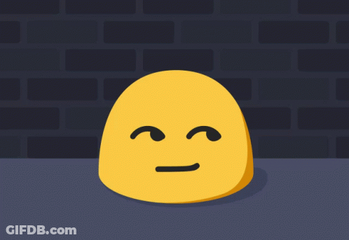 A Yellow Smiley Face With A Brick Wall Behind It GIF