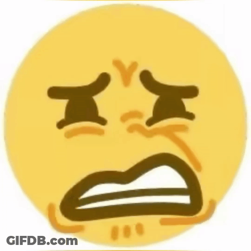 A Yellow Smiley Face With A Crying Expression On It . GIF