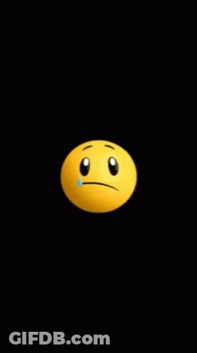 A Yellow Smiley Face With A Crying Eye And A Tear Coming Out Of It . GIF