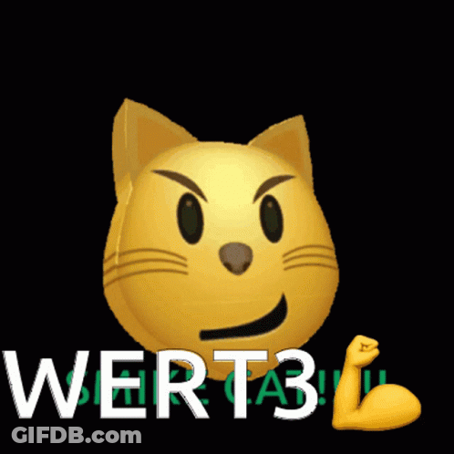 A Yellow Smiley Face With A Fist And The Words Wert3 GIF