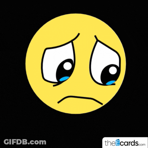 A Yellow Smiley Face With A Tear Coming Out Of It GIF