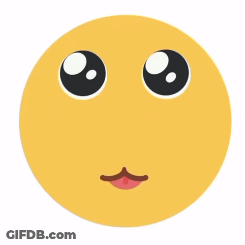 A Yellow Smiley Face With A Tongue Sticking Out GIF