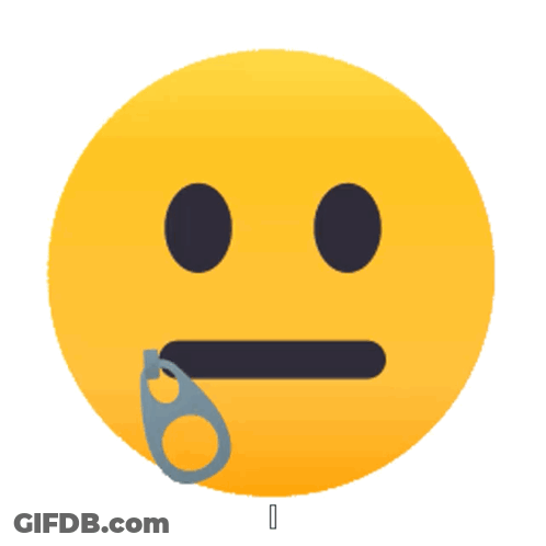 A Yellow Smiley Face With A Zipper Covering Its Mouth GIF