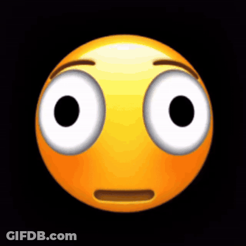 A Yellow Smiley Face With Big White Eyes GIF