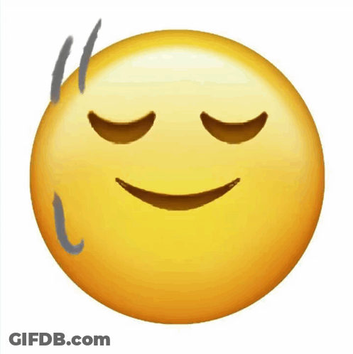 Yellow Smiley Face With Closed Eyes And Sweat GIF