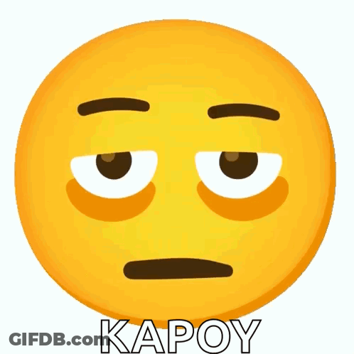 A Yellow Smiley Face With The Word Kapoy On The Bottom GIF