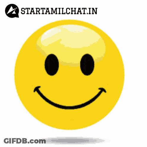 A Yellow Smiley Face With The Words Starttamilchat.in Written Below It GIF