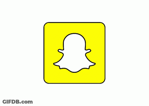 A Yellow Square With A White Snapchat Icon Inside Of It GIF