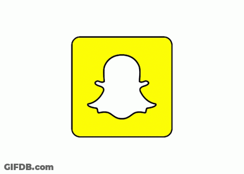 A Yellow Square With A White Snapchat Icon Inside Of It GIF