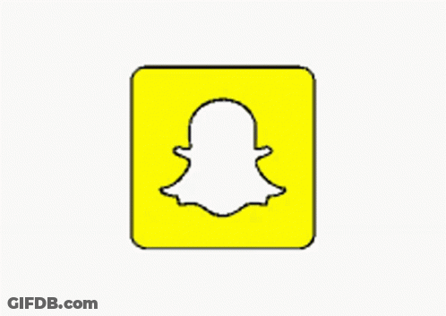 A Yellow Square With A White Snapchat Logo In It GIF