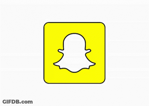 A Yellow Square With A White Snapchat Logo GIF