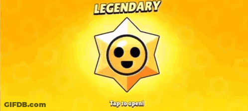 A Yellow Star With A Surprised Face On It And The Words Legendary Above It GIF