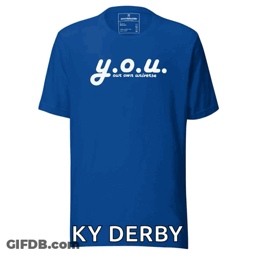 A Yellow T-Shirt That Says Ky Derby On The Bottom GIF