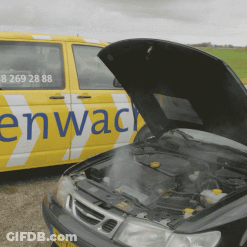 A Yellow Van With The Number 8 269 28 88 On The Side GIF