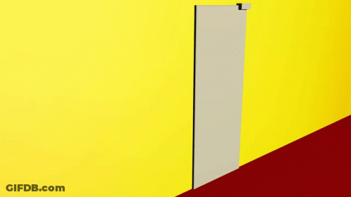 Yellow Wall With Black Door GIF