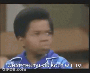 Boy In Blue Making Funny Face Saying What Chu Talkin Bout Willis GIF