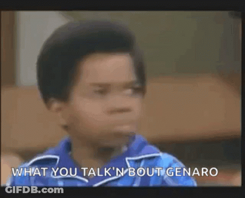 Boy In Blue Shirt Talking To Man In Black Shirt GIF