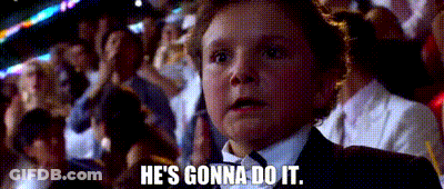 A Young Boy In A Tuxedo Says He 'S Gonna Do It . GIF