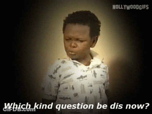A Young Boy Is Asking Which Kind Question Be Dis Now .. GIF