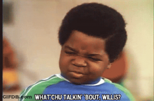 Boy Making Funny Face Asking What Chu Talkin Bout Willis GIF