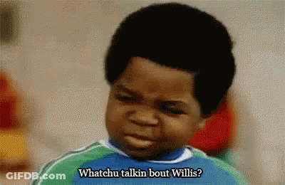 A Young Boy Is Making A Funny Face And Saying Whatchu Talkin Bout Willis ? GIF