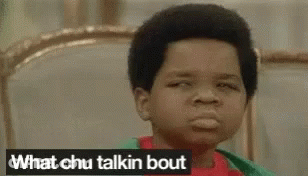 Boy Making Funny Face With What Chu Talkin Bout GIF
