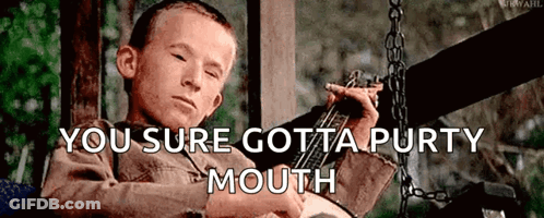 Boy Sitting On Porch Swing With Guitar GIF