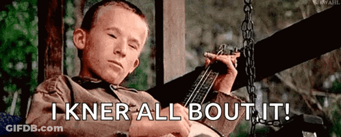 Boy Sitting On Swing Playing Guitar Saying I Knew All About It GIF