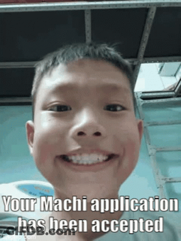 Young Boy Smiling With Your Machi Application Accepted Caption GIF