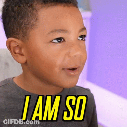 A Young Boy Is Wearing A Shirt That Says I Am So On It GIF
