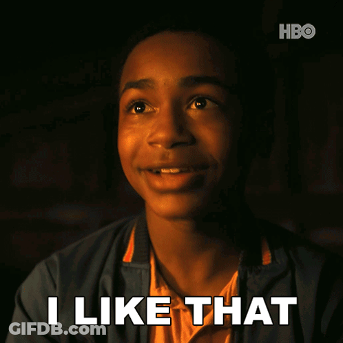 A Young Boy Says I Like That In A Dark Room GIF