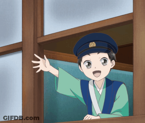 A Young Boy Wearing A Blue Hat With A Clock On It GIF