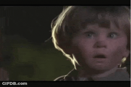 A Young Boy With A Surprised Look On His Face And The Word Yep In The Corner GIF