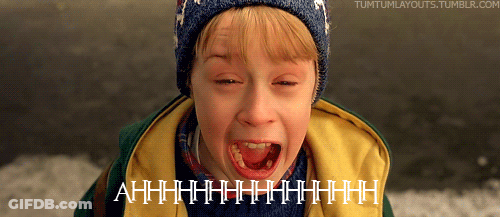 A Young Boy With His Mouth Open And The Words Ahhhh On The Bottom Right GIF