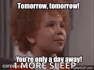 A Young Boy With Red Hair Is Saying `` Tomorrow , Tomorrow ! '' GIF