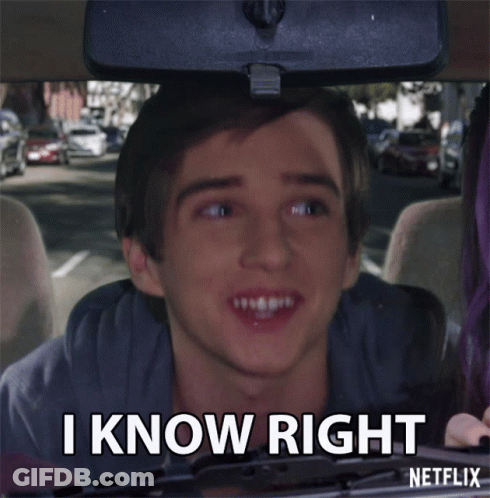 A Young Man In A Car Says I Know Right GIF