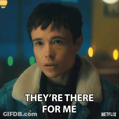 A Young Man In A Denim Jacket Says They 'Re There For Me GIF