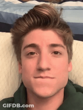 Young Man In Green Hoodie Making Funny Face GIF